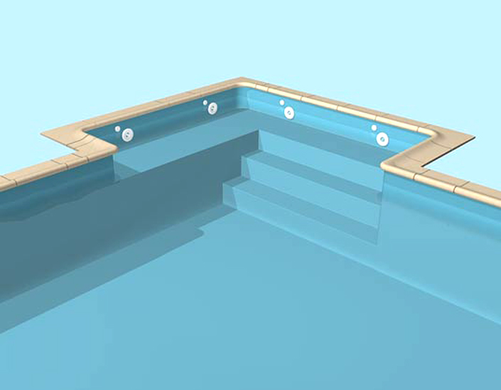 escalier piscine